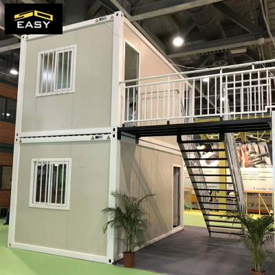 Two floor prefab modern flat pack modular container house / home / office