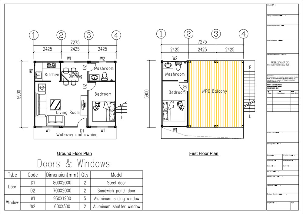 container villa plan