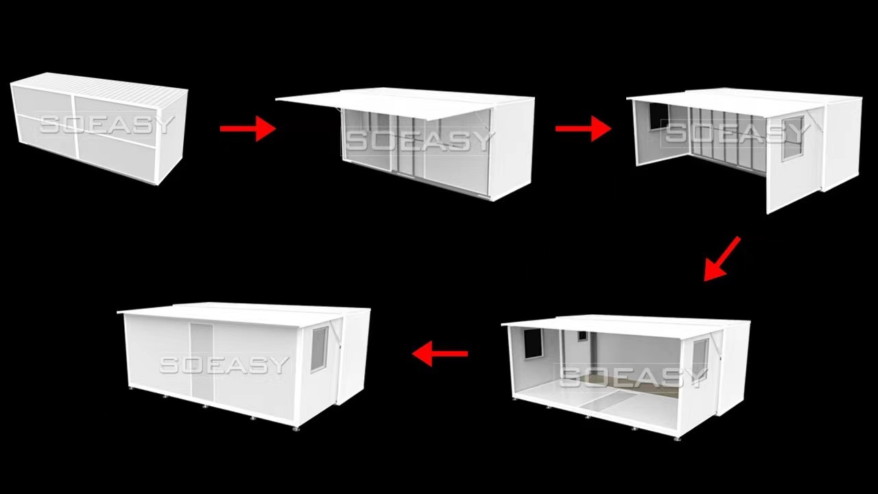 expandable container home installation