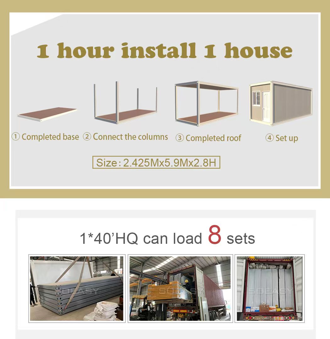 flat pack container house install