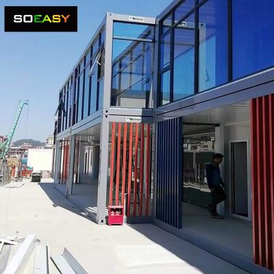 Custom-made flat pack assembled container office stackable container house