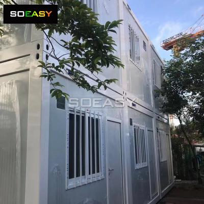 Steel Frame House Two Floor Modular Container Labor Camp with Toilet