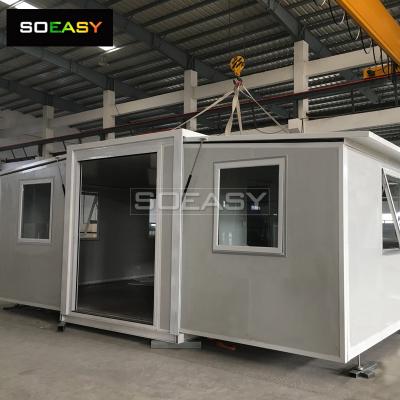 Steel Sandwich Temporary Home Office Expandable Luxury Container House with Sliding Door