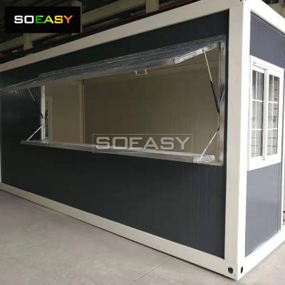 shipping flat pack living container shop with sales window