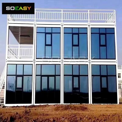 Luxury Glass Wall Flat Pack Container House Suitable for Office Using