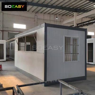 Customized In Side Awning Folding Container House For Shop Using