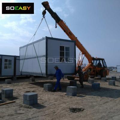 Folding House in Construction Site As Worker Living House