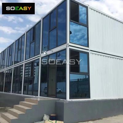 Prefab Good Insulation Flat Pack Container House with Glass in South Africa