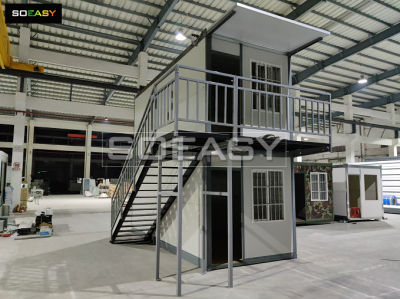 Strong Steel Structure Foldable Container House can Make in 2 Floors