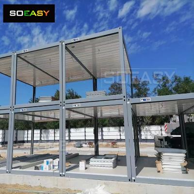 China Cheap Sandwich Panel 20FT Flat Pack Container House Modular Building Steel Structure