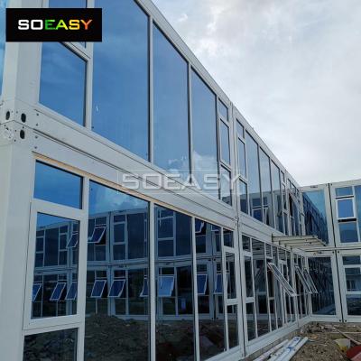 China Prefabricated Homes Flat Pack Container House and Container Office Prefab House with Glass