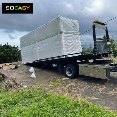 China 20/40FT Expandable Prefabricated Modular Steel Structure Portable Tiny Home Caravan Construction Villa Camp House Prefab Mobile Shipping Container House