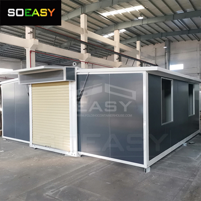 good quality Expandable container house with roller shutter